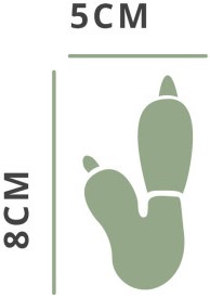 Dama wallaby footprint size scale