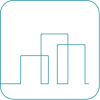 Line icon of rectangles