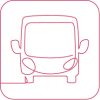 Line icon of a bus