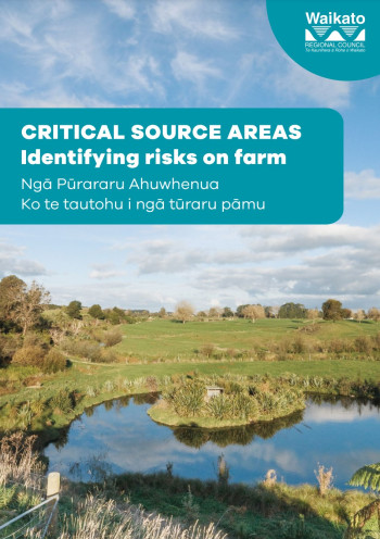 Cover of the Critical Source Areas guide for Farmers. 