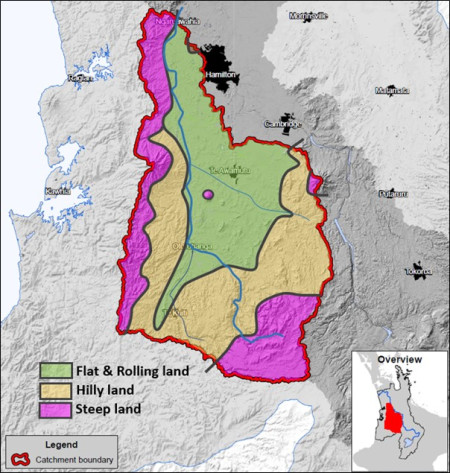 Figure 7. Landform types across the Waipā catchment