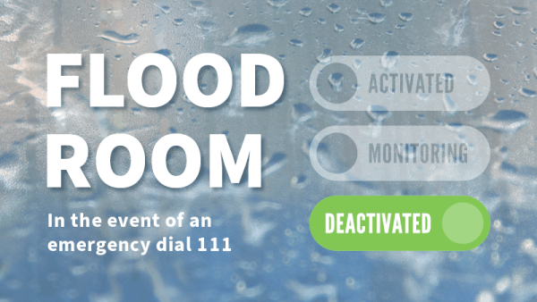 Flood room deactivated