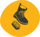 Icon of a boot getting scrubbed