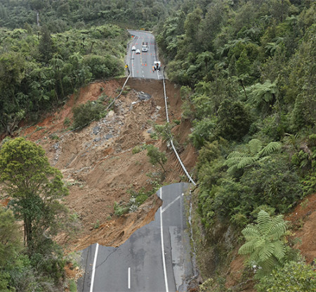 Picture of a road slip