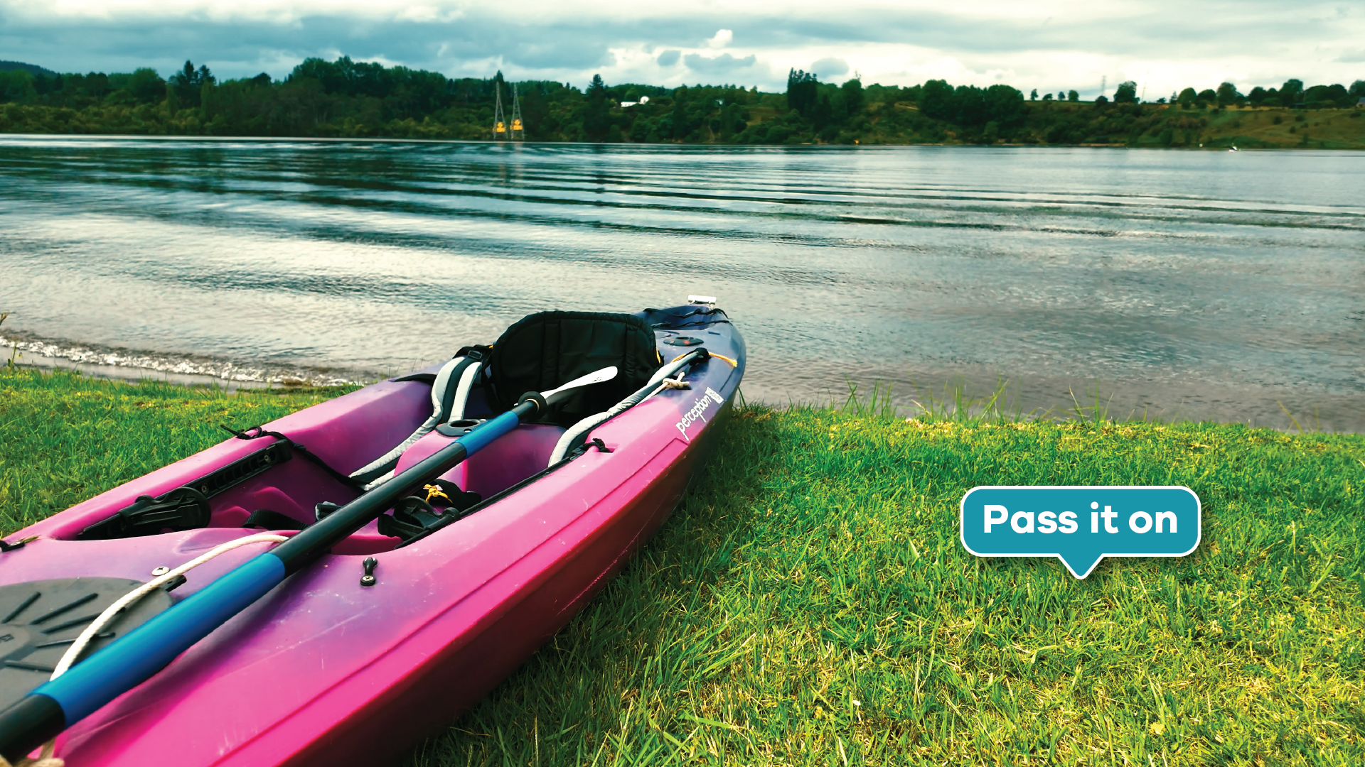 Image of a kayak by water