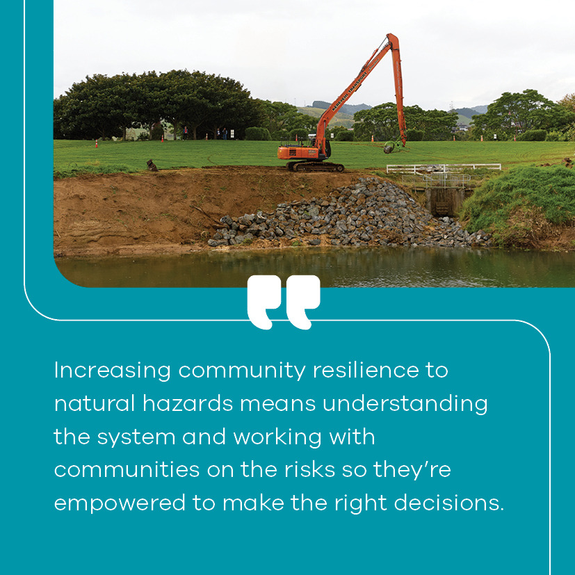 Image and quote about natural hazard risk work