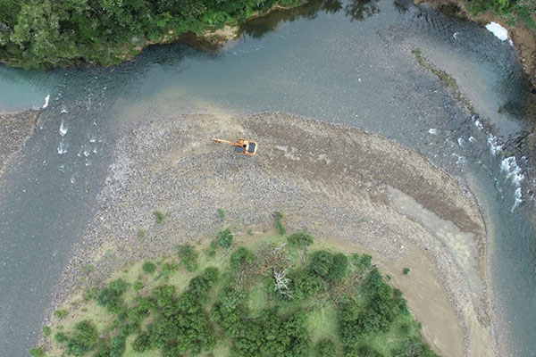 Image of channel realignment - Waiwawa River before