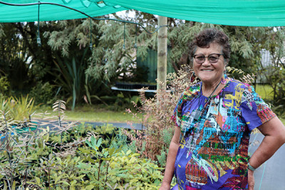 Horahaere Daisy Scott at Kāwhia Moana Native Nursery.