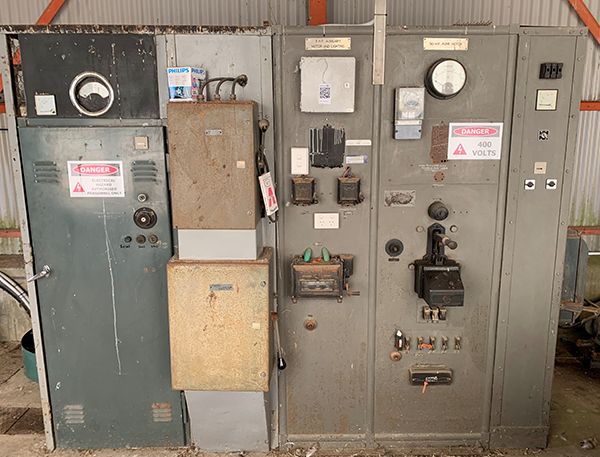 Old switchboard and hardware