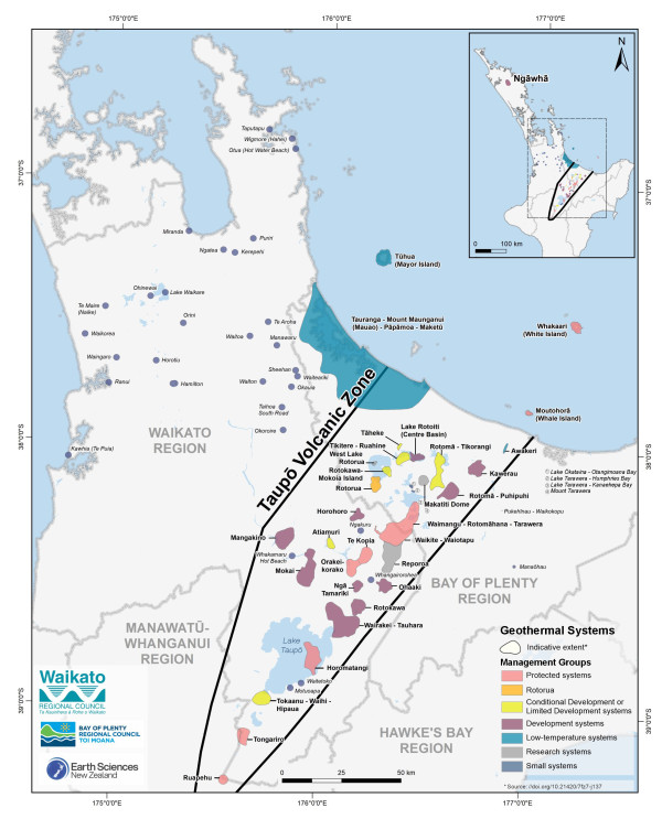 Image of volcanic zone map