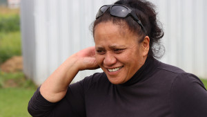 Trish Mikaere, project coordinator, working out in the field