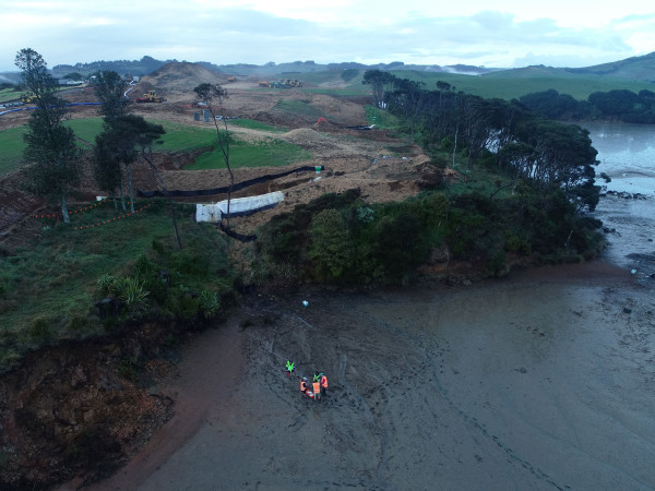 Tidal area impacted by sediment control failure – 3 August 2018.