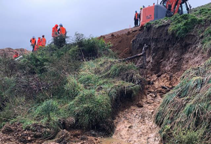 Sediment control failure in coastal escarpment – 19 July 2018.