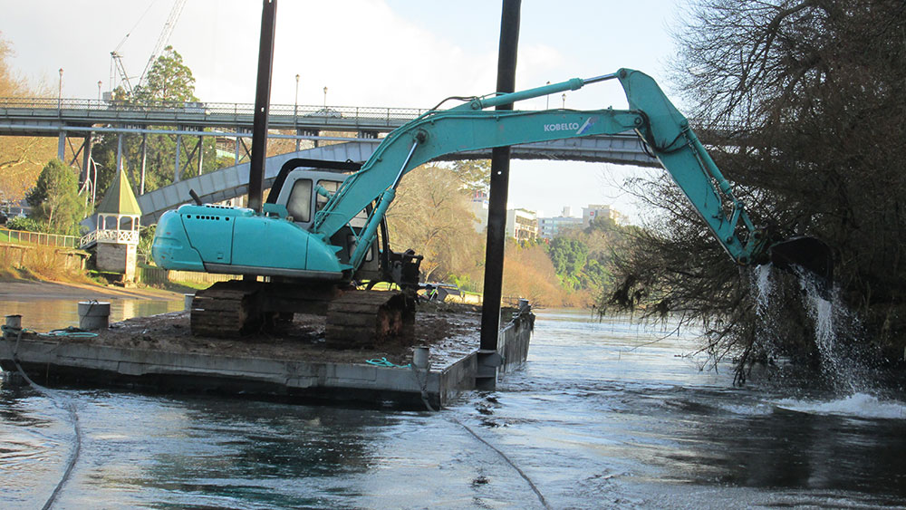 The Tamahere 94 was a working platform for river management and infrastructure projects.